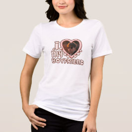 Cute I Love My Boyfriend Custom トライブレンドＴシャツ