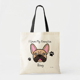 Cute I Love My Frenchie Personalized Kawaii dog トートバッグ