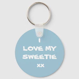 CUTE I LOVE MY SWEETIE xx Keychain キーホルダー