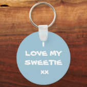 CUTE I LOVE MY SWEETIE xx Keychain キーホルダー (正面)
