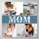 Cute I LOVE YOU MOM Mother's Day Photo ポスター<br><div class="desc">Cute I Love You Mom Mother's Day Photo Poster features four of your favorite photos with the text "I love you Mom" in modern white typography. Designed by ©Evco Studio www.zazzle.com/store/evcostudio</div>