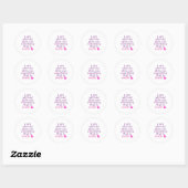 Cute *I Spy* Pink ラウンドシール (シート)