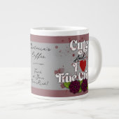 Cute & I ❤️ True Crime.–Personalized Name ジャンボコーヒーマグカップ (正面右)