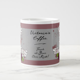 Cute & I ❤️ True Crime.–Personalized Name ジャンボコーヒーマグカップ