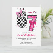 Cute I Was 6 Now I’m 7 Birthday 招待状 (スタンド正面)