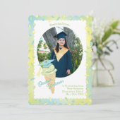 Cute Ice Cream Graduation Announcement Photo 招待状 (スタンド正面)