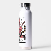 Cute Ice Hockey Cat Player – Fun Sports Cartoon De ウォーターボトル (左面)