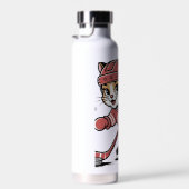 Cute Ice Hockey Cat Player – Fun Sports Cartoon De ウォーターボトル (右面)