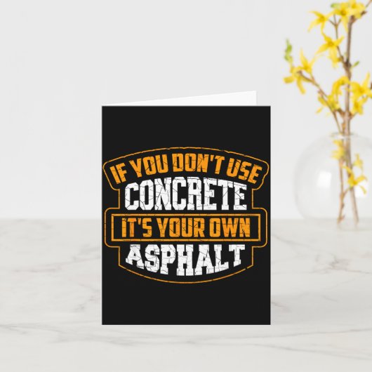 Cute If You Don't Use Concrete It's Your Own Aspha カード (黄色い花)