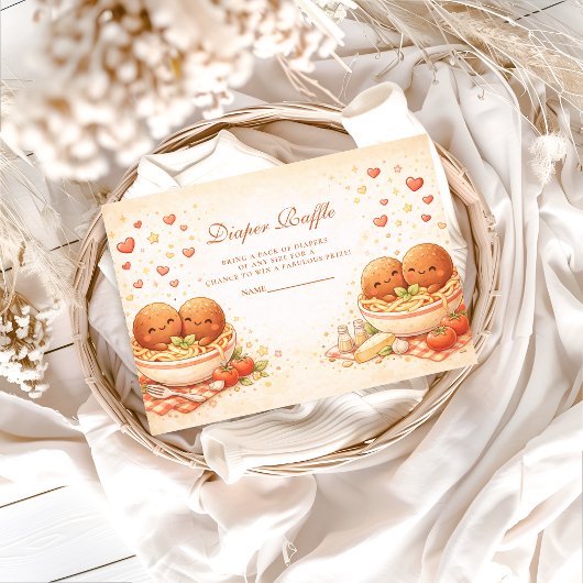 Cute Illustrated Little Meatball Diapper Raffle エンクロージャーカード