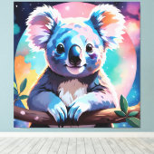 Cute illustration of a koala キャンバスプリント (インサイチュ (ウッドフロア))