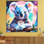 Cute illustration of a koala キャンバスプリント (インサイチュ (リビング))