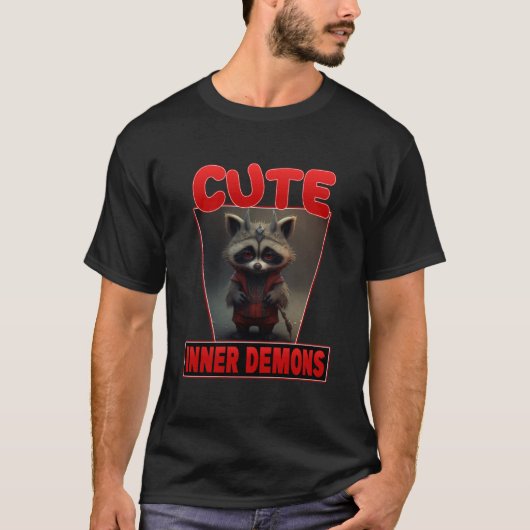 Cute Inner Demons  Trash Panda Devil Raccoon Tシャツ (正面)