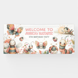 Cute Insects BUGTASTIC Kids' Birthday Welcome  横断幕