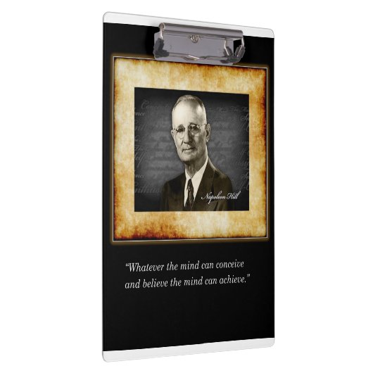 Cute Inspirational Napoleon Hill Clipboard  クリップボード (右)