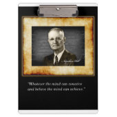 Cute Inspirational Napoleon Hill Clipboard  クリップボード (正面)