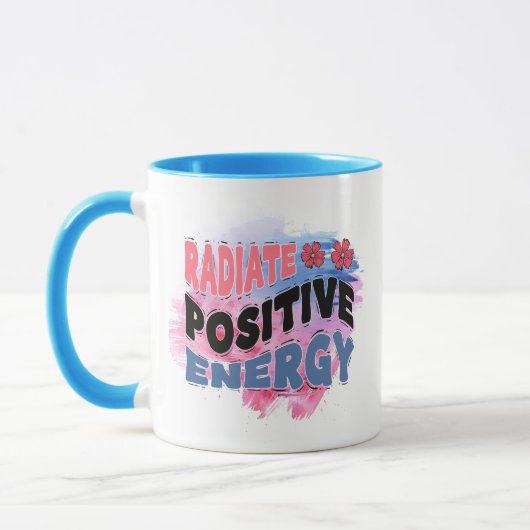 Cute inspirational word art positive マグカップ (左)