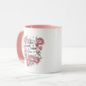 Cute inspirational word art positive thoughts マグカップ (正面左)