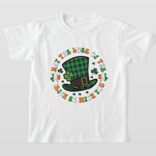Cute Irish luck word art  Tシャツ (レイダウン)