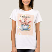 Cute It Takes Two Teacup Twin Piglets Tシャツ (正面)