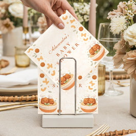 Cute Italian Little Meatball Baby Shower スタンダードカクテルナプキン