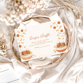 Cute Italian Little Meatball Diapper Raffle エンクロージャーカード