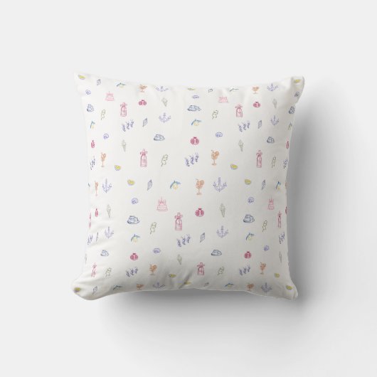 Cute Italian Minimalist Birthday クッション (正面)