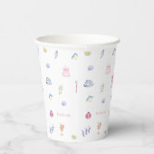  Cute Italian Minimalist Birthday 紙コップ (右)
