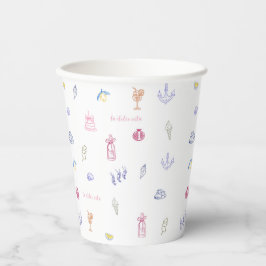  Cute Italian Minimalist Birthday 紙コップ