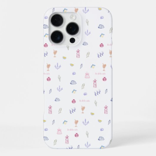  Cute Italian Minimalist Birthday iPhoneケース (裏面)
