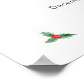 Cute It's Cold Outside Santa Baby Shower Welcome  ポスター (角)