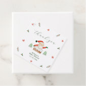 Cute It's Cold Outside Winter Santa Baby Shower フェイバータグ (インサイチュ)