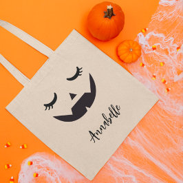 Cute Jack O'Lantern Face Halloween Trick or Treat トートバッグ