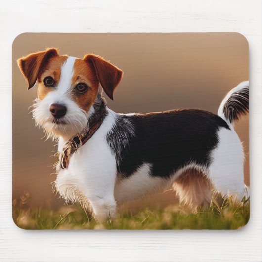 Cute Jack Russel Terrier Dog Photograph マウスパッド (正面)