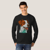 Cute Jack Russell Terrier Dog on Jack Russell Terr Tシャツ (正面フル)