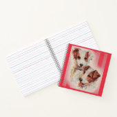 CUTE Jack Russell terriers print ノートブック (内部)