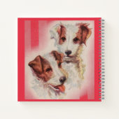 CUTE Jack Russell terriers print ノートブック (裏面)