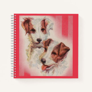 CUTE Jack Russell terriers print ノートブック
