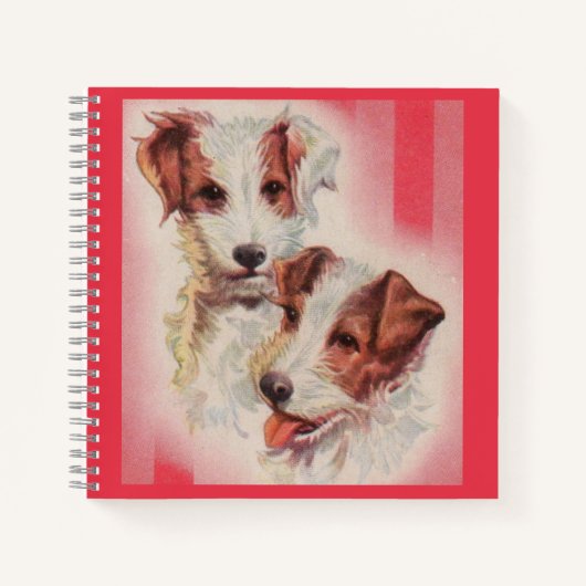 CUTE Jack Russell terriers print ノートブック (正面)