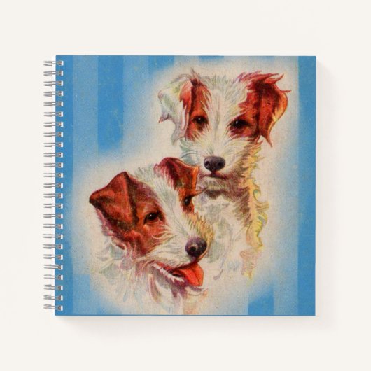 CUTE Jack Russell terriers print ノートブック (正面)