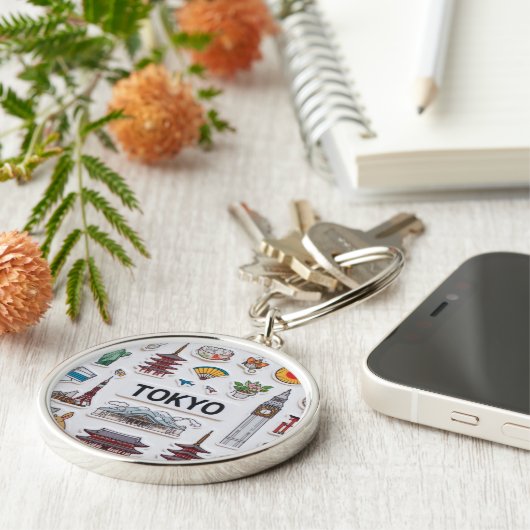 Cute Japan Icons: Sticker Pack Adventure キーホルダー (側面)