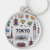 Cute Japan Icons: Sticker Pack Adventure キーホルダー (正面)