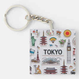 Cute Japan Icons: Sticker Pack Adventure キーホルダー