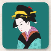 Cute Japanese Geisha コースター (正面)