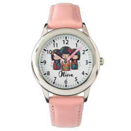 Cute Japanese Kokeshi Dolls 腕時計