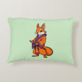Cute Japanese Samurai Squirrel アクセントクッション (裏面)