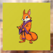 Cute Japanese Samurai Squirrel ウィンドウサイン (シート2)
