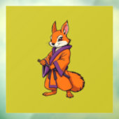 Cute Japanese Samurai Squirrel ウィンドウサイン (シート3)