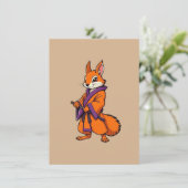 Cute Japanese Samurai Squirrel サンキューカード (スタンド正面)