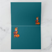 Cute Japanese Samurai Squirrel サンキューカード (内部)